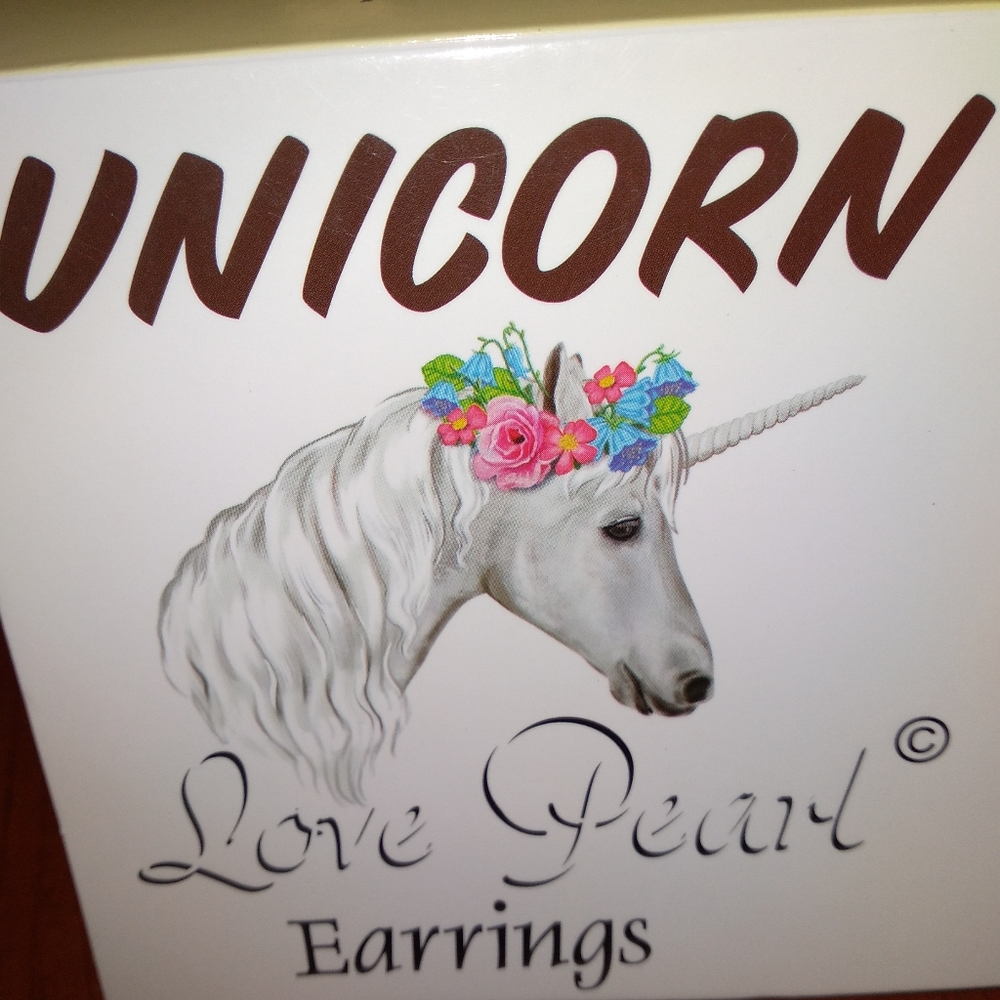 Unicorn Earrings - Picture 2 of 3
